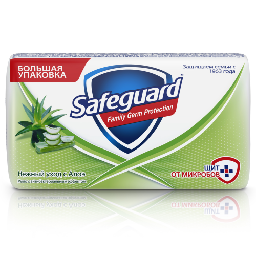 Мыло Safeguard Антибактериальное Нежный уход с Алоэ 125 г