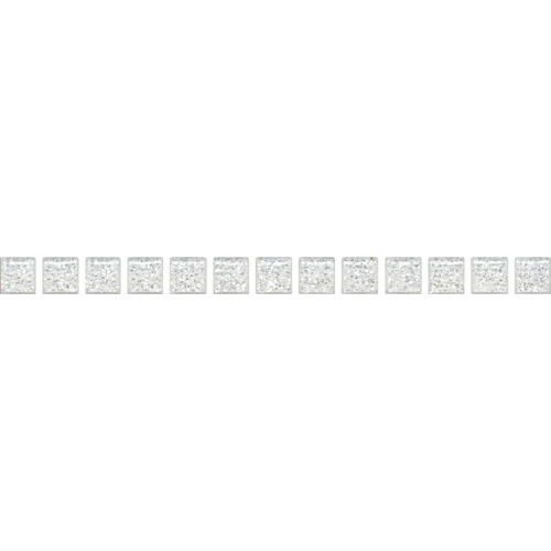 Бордюр Kerama Marazzi Бисер белый серебро 1,4x20 см POD001