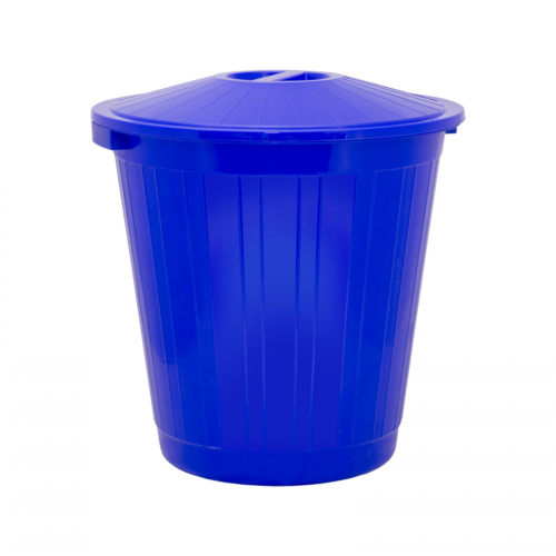 Мусорный бак Элластик-пласт пластиковый с крышкой 70 л синий