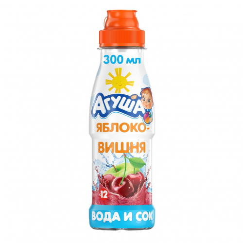 Вода с соком Агуша яблоко-вишня с 12-ти месяцев 300 мл