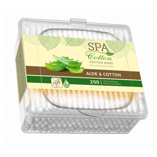 Ватные палочки Spa Cotton Алоэ 200 шт