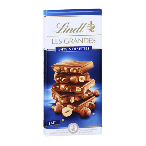 Шоколад Lindt Les Grandes молочный с лесным орехом 150 г