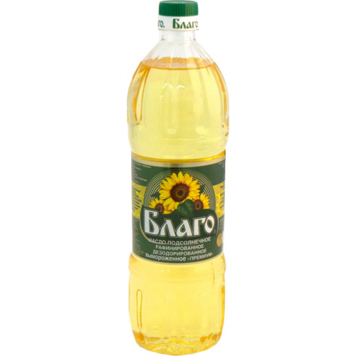 Масло подсолнечное Благо рафинированное 1 л