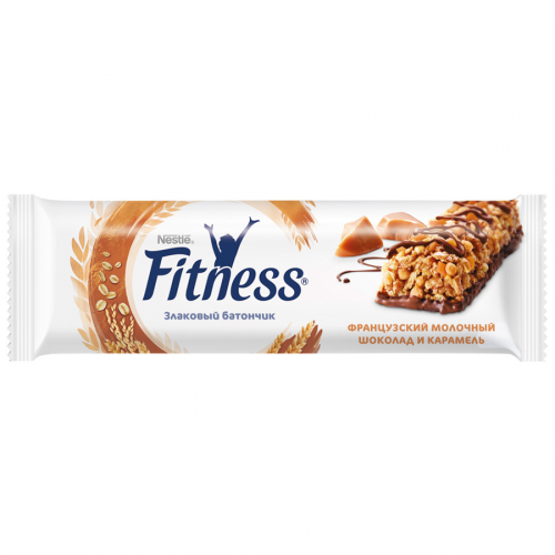 Батончик злаковый Fitness шоколад и карамель 25 г