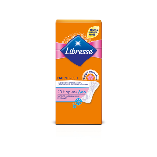 Ежедневные прокладки Libresse Dailyfresh Normal Deo, 20 шт