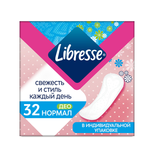 Ежедневные прокладки Libresse Dailyfresh Normal Deo, 32 шт