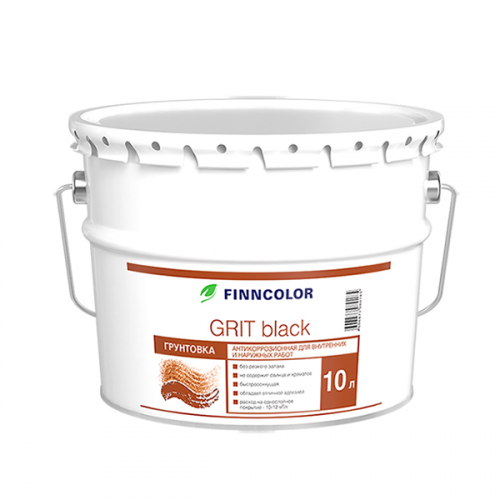 Грунтовка антикоррозионная Finncolor grit black белый 10л