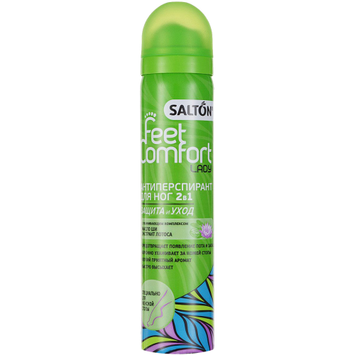 Антиперспирант для ног Salton Feet Comfort Lady 2в1 с маслом Ши и экстрактом Лотоса 75 мл