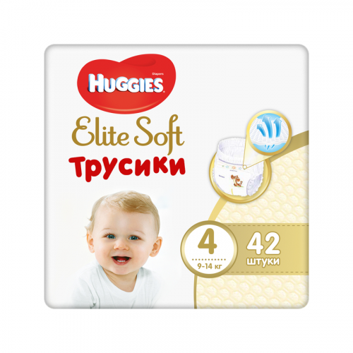 Трусики-подгузники Huggies Elite Soft 4 (9-14кг) 42 шт