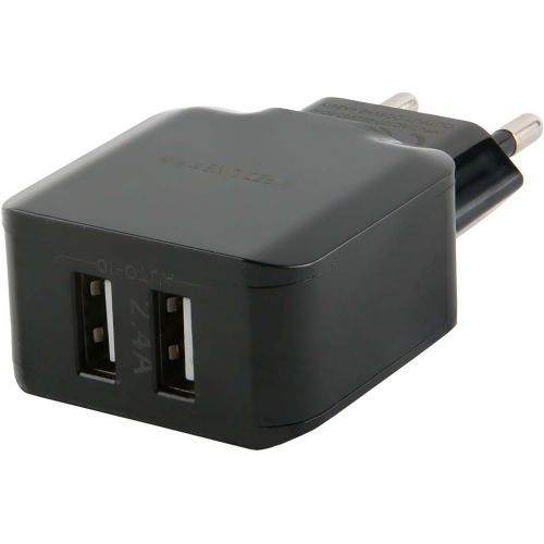 Сетевое зарядное устройство Red Line NC-2,4A 2 USB Black с кабелем Type-C