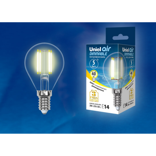 Лампа Uniel LEDG455WWWE14CLDIMGLA01TR