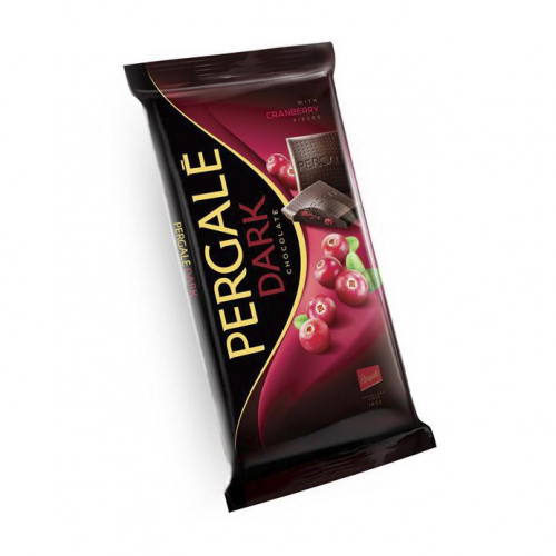 Шоколад Pergale темный с кусочками клюквы 93 г
