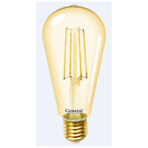 Лампа пр glden-st64s-10-230-e27-2700 зол General