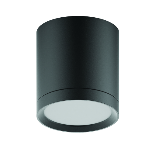 LED светильник накладной с рассеивателем HD015 6W (черный) 4100K 68х75, 420лм, 1/30