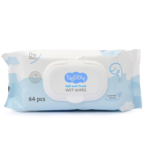 Салфетки влажные Bebble Wet Wipes 64 шт
