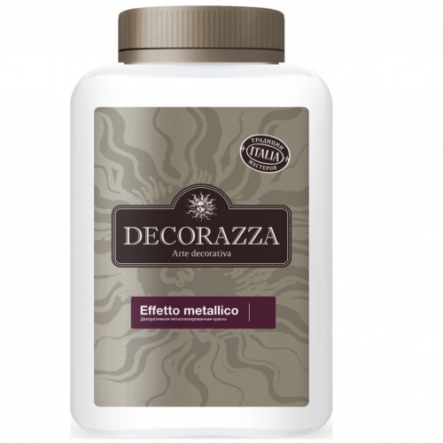 Краска декоративная металлизированная Decorazza metallico bianco em 103. 0.3 л