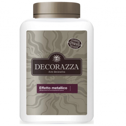 Краска декоративная металлизированная Decorazza metallico bianco em 103. 1 л