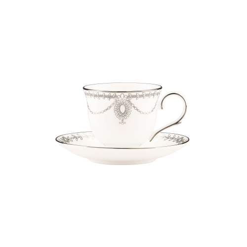 Чашка чайная с блюдцем Lenox Королевский жемчуг 180 мл белый
