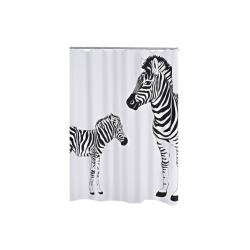 Штора для ванных комнат Zebra белый/черный 180Х200 Ridder