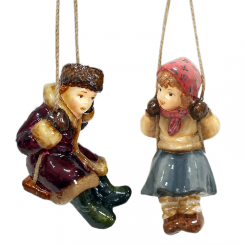 Набор елочных игрушек Atlas Art Collection Дети на качелях (Z0037AA)