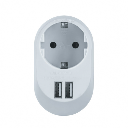 Адаптер 1 гнездо с/з + usb Navigator/навигатор