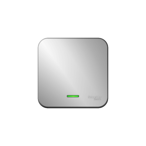 Выключатель 1-клавишный подсвет. Алюмин. Schneider Electric