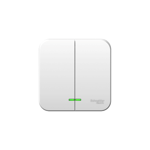 Выключатель 2-клавишный подсвет. Белый Schneider Electric