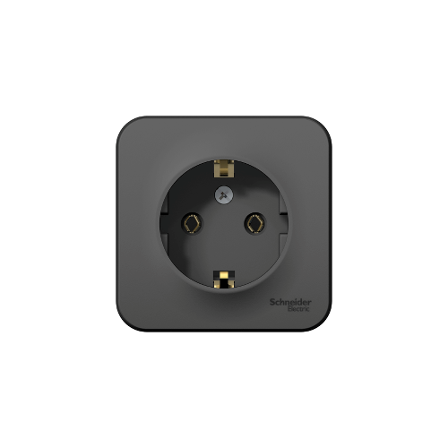 Розетка с заземлением 16а 250в антрац. Schneider Electric