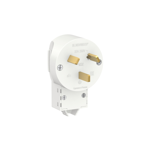 Вилка силовая 2р+n. 32а. 250в. Белый Schneider Electric
