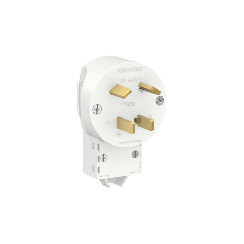 Вилка силовая 3р+n 32а. 400в. Белый Schneider Electric