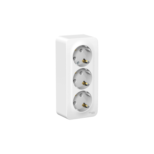 Розетка тройная с заземлением белый Schneider Electric