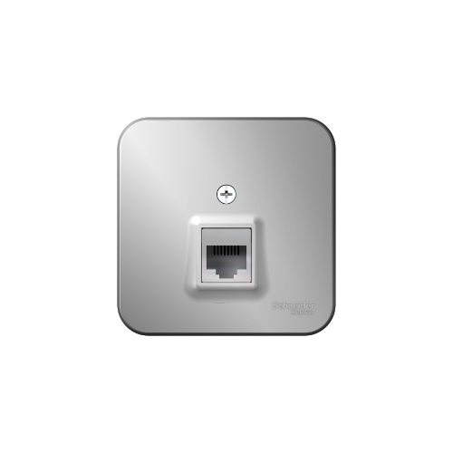 Розетка телефонная rj11 алюминий Schneider Electric