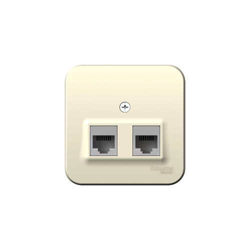 Розетка 2-ая компьютерная rj45 молочный Schneider Electric