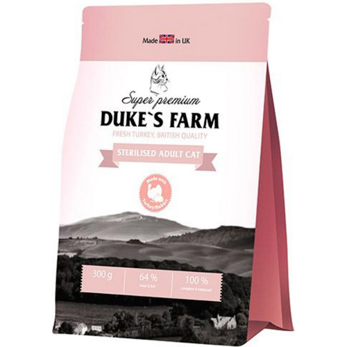 Корм для кошек DUKE'S FARM индейка с кроликом 300г