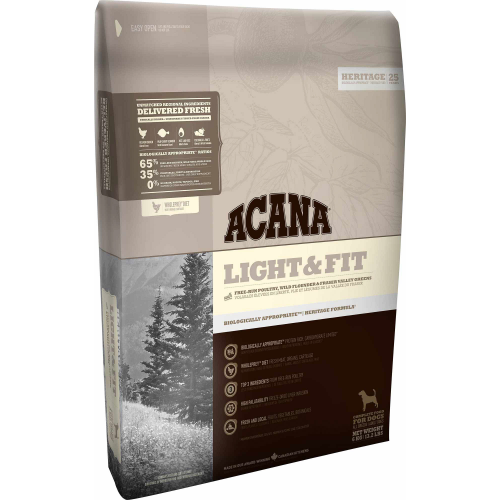 Корм для собак ACANA Light&Fit Heritage цыпленок 2кг