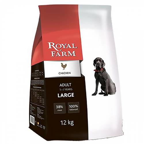 Корм для собак Royal Farm для крупных пород, курица 12 кг