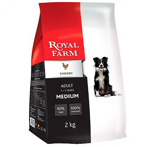 Корм для собак Royal Farm для средних пород, курица 2 кг