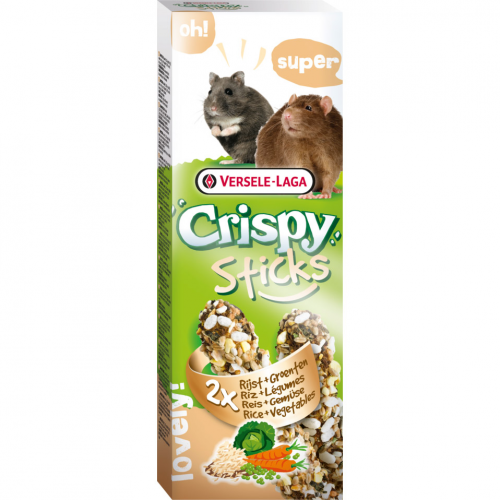 Лакомство VERSELE-LAGA Crispy палочки для хомяков и крыс с рисом и овощами 2х55 г
