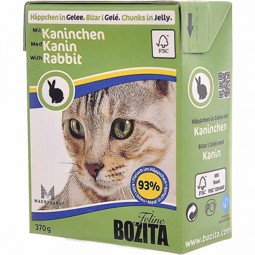 Корм для кошек BOZITA Кусочки в желе с кроликом 370 г