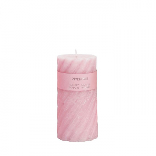 Свеча swirl светло-розовая 7.5х15см Riverdale