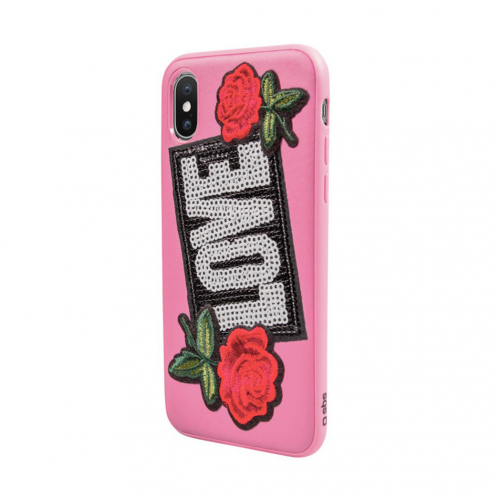 Чехол SBS Ladies Love Patch для Apple iPhone X, розовый