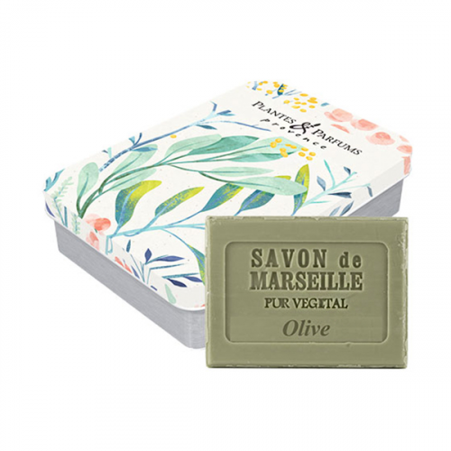 Мыло Plantes & Parfums Олива в металлической коробочке Оливковая ветвь 100 г