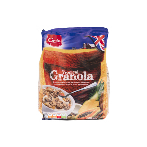 Гранола Grain тропические фрукты 500 г