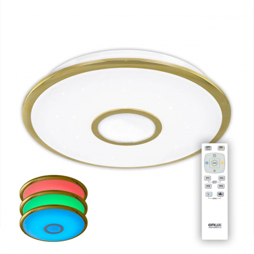 Светильник Citilux cl70382rgb золото led с пду
