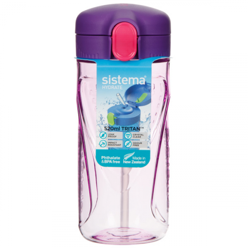 Бутылка с трубочкой Sistema Tritan Swift 0,52 л