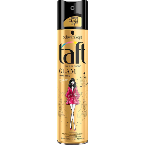 Лак для волос Taft Glam Styles Стильные локоны Сверхсильная фиксация 225 мл