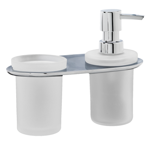 Держатель дозатора и стакана Wasserkraft хром
