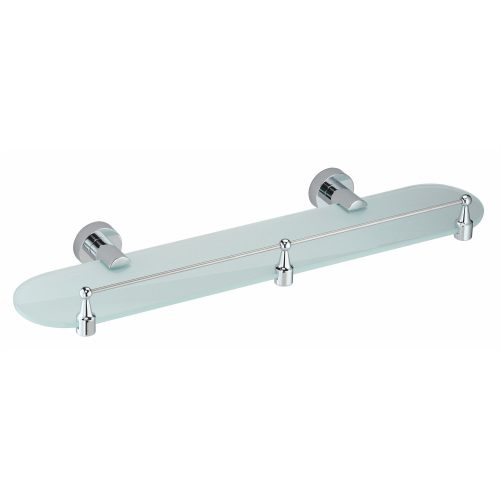 Полка стеклянная с бортиком Wasserkraft 50х4,5х14,5 см