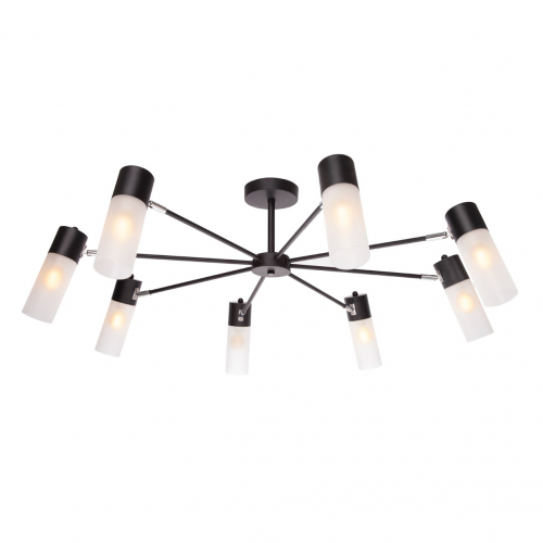 Люстра потолочная J-light JEAM 1013/8C E14*8*40W черный/матовый