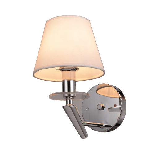 Светильник настенный J-light MOLLY 1206/1W E14*1*40W хром/белый